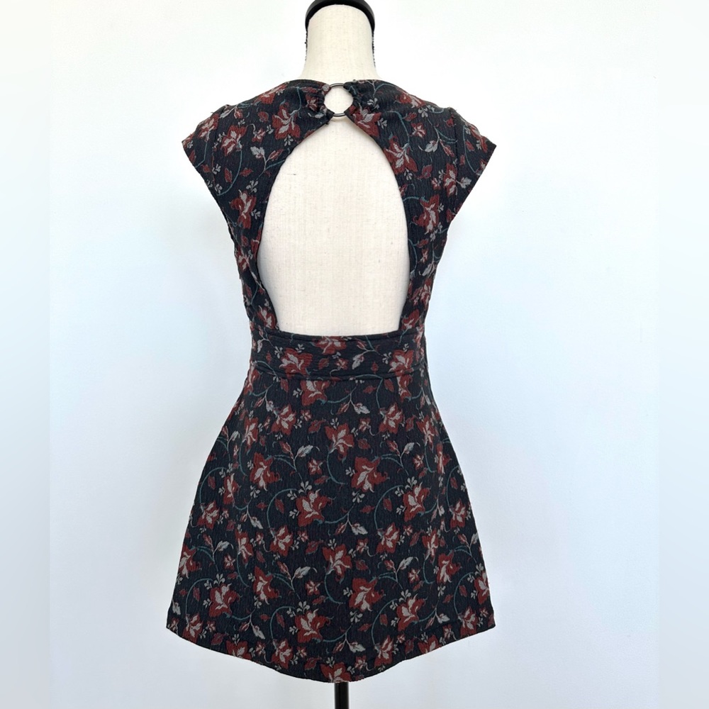 Free People Say Yes Keyhole Back Cutout Short Sleeve Mini Dress - Picture 10 of 13